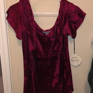Red Velvet Off the Shoulder
